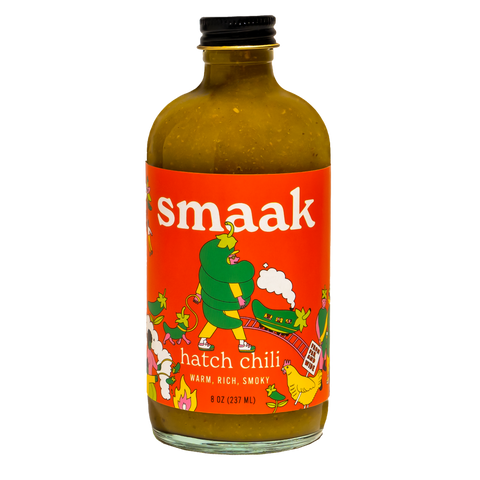 Smaak Hatch Chili hot sauce. It tastes warm, rich and smoky.